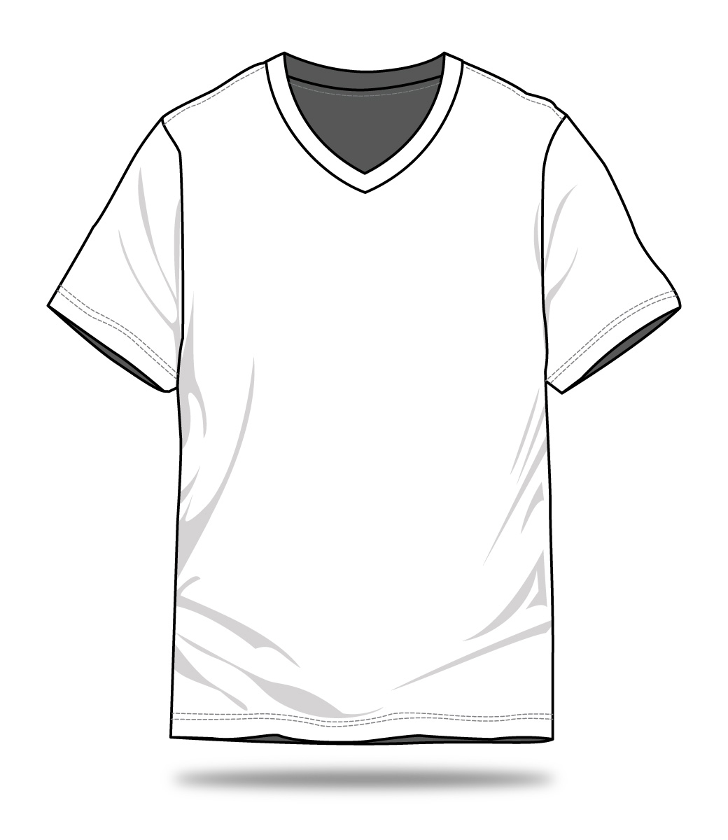 เสื้อยืดแขนสั้นคอวี